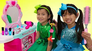 Emma & Jannie Pretend Play Peluquería Salón de Juguete |  Juguetes para Niñas