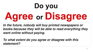 IELTS Academic 15 Test 2 Writing Task 2 | Agree disagree | Nobody will buy printed newspapers
