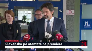 Vyhlásenie podpredsedu vlády a ministra obrany SR R. Kaliňáka o zdravotnom stave premiéra R. Fica