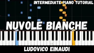 Ludovico Einaudi -  Nuvole Bianche (Intermediate Piano Tutorial)