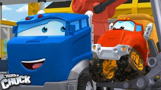 Tonka Chuck Red and Blue 🚚 Tonka Chuck and Friends 🚚 Truck Cartoons for Kids