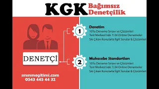 KGK | Bağımsız Denetçilik Sınavı | Kurumsal Yönetim İlkeleri ve Finansal Yönetim | 1. Ders