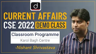 Demo Class - Current Affairs for CSE 2022 | Offline at Karol Bagh | Drishti IAS English