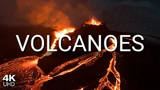 VOLCANOES 4K - Aerial JOURNEY with Relaxing Music