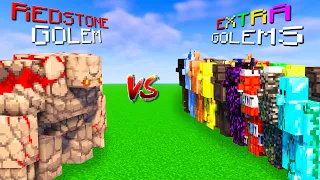 REDSTONE GOLEM vs ALL GOLEMS - REDSTONE GOLEM vs ALL EXTRA GOLEMS - Minecraft Mob Battle 1.20