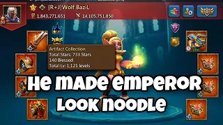 ☠️EMPEROR WOLF BAZIL MIX RALLY VS BEAST RALLY TRAP ☠️ - EASY CAP LOL || LORDS MOBILE