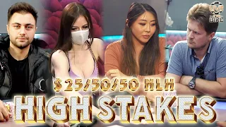 High Stakes $25/50/50 NLH w/ Maria Ho and Poker Bunny!! - Live at the Bike!