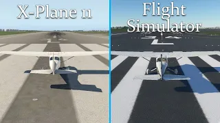 X-Plane 11 vs Microsoft Flight Simulator  - Crosswind Comparison