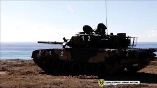 Редкие кадры стрельб кипрских танков  Т-80У  комплексом управляемого вооружения 9К119М «Рефлекс-М»