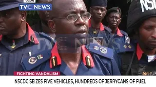 NSCDC seizes five vehicles, hundreds of jerrycans of fuel in Ogun