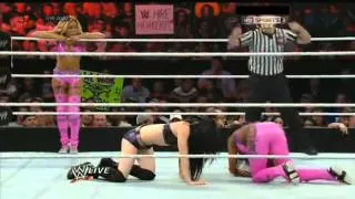 Paige & AJ Lee vs The Funkadactyls (Cameron heel turn) Raw 070814