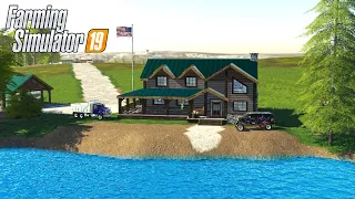 BUILDING A MILLION DOLLAR LAKE SIDE MANSION | (ROLEPLAY) FARMING SIMULATOR 2019