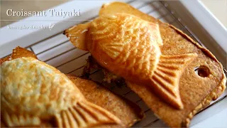 Croissant Taiyaki / Japanese-style waffle with red bean paste inside.｜komugikodaisuki