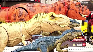 DINOSAURS TOY JURASSIC WORLD & JURASSIC PARK at TARGET& WALMART Hunt & Learn name of Dinosaur, T-REX