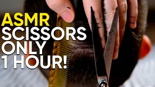 ASMR BARBER 💈 Scissors Only - 1 Hour! No Talking! Part 1