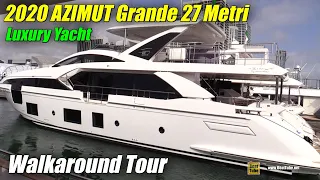 2020 Azimut Grande 27 Metri Luxury Yacht - Walkaround Tour - 2020 Miami Yacht Show