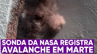 NASA registra avalanche na superfície de Marte