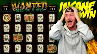 SUPER BONUS FROM BASE! Insane Win on Wanted Dead or a Wild!