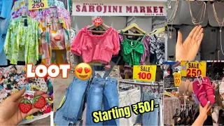 Sarojini Nagar Market Delhi /  latest summer collection with shop no starting ₹50/- 😍