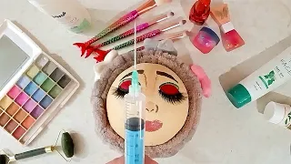 ASMR Let's make Melon a different watermelon makeup for the goodbye party/ASMR of makeup from Melon🥳