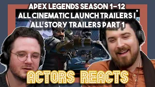 Apex Legends Season 1-12 All Cinematic Launch Trailers | All Story Trailers Part 1 | Actors React