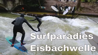 Surfen auf Top-Niveau in München: Aerials, Turns und elegantes Gleiten auf der Eisbachwelle E1
