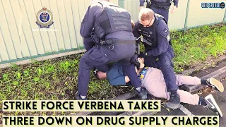 Strike Force Verbena and Raptor take down three involved in drug supply