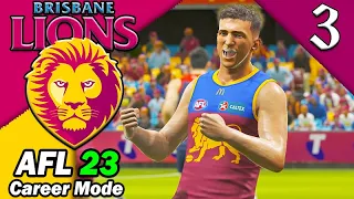 AFL 23 GATHER ROUND! AFL 23 Brisbane Lions Management Career Gameplay #3