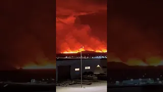 The #volcano erupted on the Reykjanes peninsula. #Iceland  #shorts