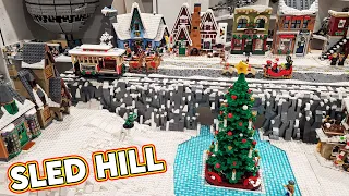 LEGO SLEDDING HILL & Snow Details! Winter Village Update