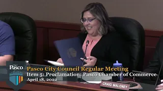 Pasco City Council Regular Meeting, April 18, 2022