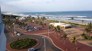 Durban, South Africa.  Views from Blue Waters Hotel 4k