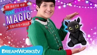 Flying Toothless Trick | JUNK DRAWER MAGIC 12 DAYS OF TRICKMAS SPONSORED BY HOW TO TRAIN YOUR DRAGON