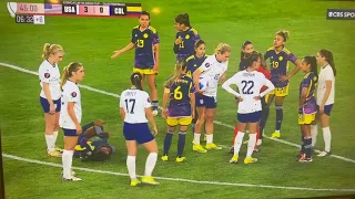 USWNT vs Colombia CHAOS 😳😳😳