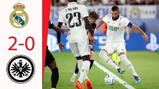 Real Madrid vs Frankfurt  2-0 final super cup 2022