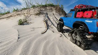 Traxxas TRX4 TRAXX | Deep Terrain Treads | Sand Dunes and Beach Crawl | Overlanding