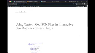 Using Custom GeoJSON files in Interactive Geo Maps WordPress Plugin