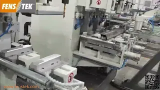 fully automatic UPVC Window Automatic drilling and milling  Production Line with robot