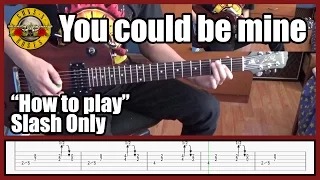 Guns N' Roses You Could Be Mine SLASH ONLY with tabs | Rhythm guitar