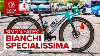 Simon Yates' Bianchi Specialissima | Team BikeExchange's Lightweight, Italian, Race Bike