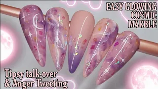 💞 EASY COSMIC MARBLE | Pastel Gel Polish Nail Art Design Tutorial | Modelones Lipstick Gel