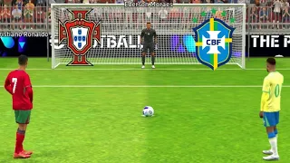 Efootball24 | Neymar vs Ronaldo Match | Brazil vs Portugal Match | Penalty Shootout Gameplay |