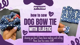 DIY: How to Sew a FLUFFY Dog Bow tie with elastic- sharing how I make my bestselling dog bow ties