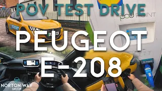 POV Peugeot e-208 GT Review - Day In The Life - (Full electric) 134HP Test Drive - GoPRO driving.