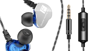 QKZ earphone dual dynamic driver hi fi earphones unboxing