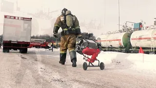 Подразделения Нижнекамского филиала УДП отработали действия по тушению разлившегося гексана