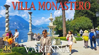 LAKE COMO-VILLA MONASTERO, VARENNA - Walking Tour - 4K UHD - with Captions