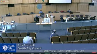 Seattle City Council 7/12/22