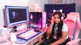 مفاجأة شفا بسيت اب قيمنق وردي مؤثر!! cute pink gaming setup for shfa