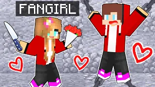 Maizen Has A CRAZY FAN GIRL 8n Minecraft! - Parody Story (JJ and Mikey TV)